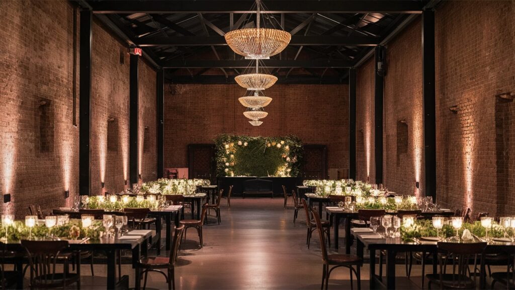 Industrial-chic Hall With Exposed Brick Walls