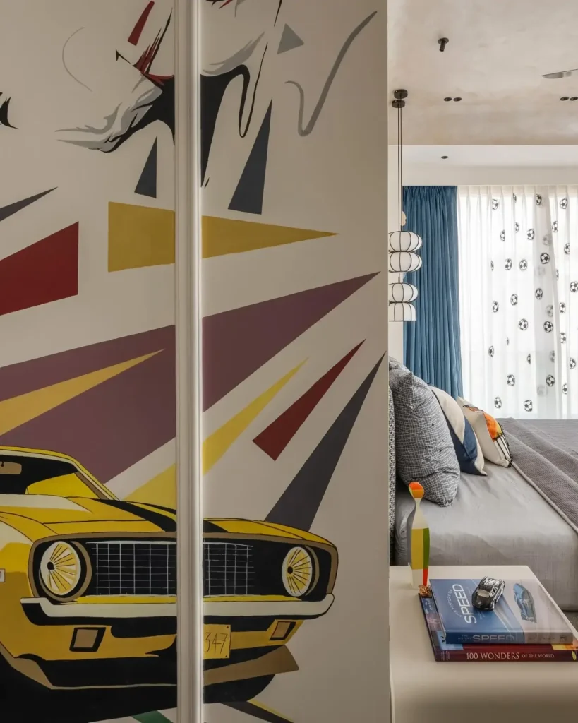 Luxury Kids’ Sports Bedroom With Stadium Ceiling