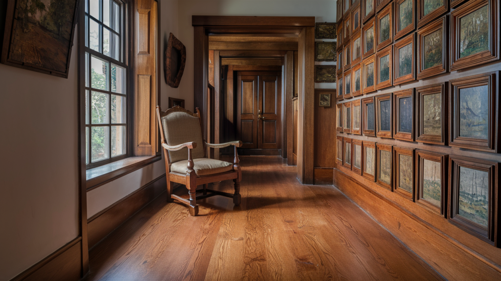 Traditional Hallway With Polished Wood Floors Hall Room