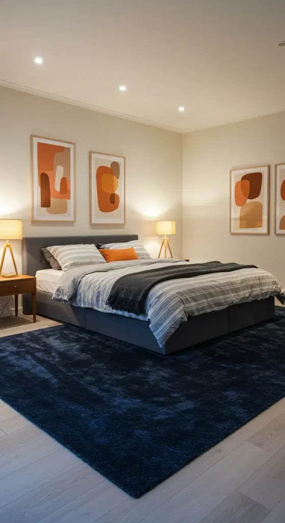 Bedroom With A Plush Area Rug