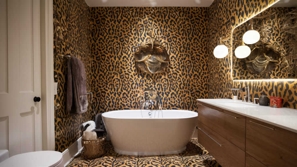 An Eclectic Vibe In A Stylish, Modern Bathroom