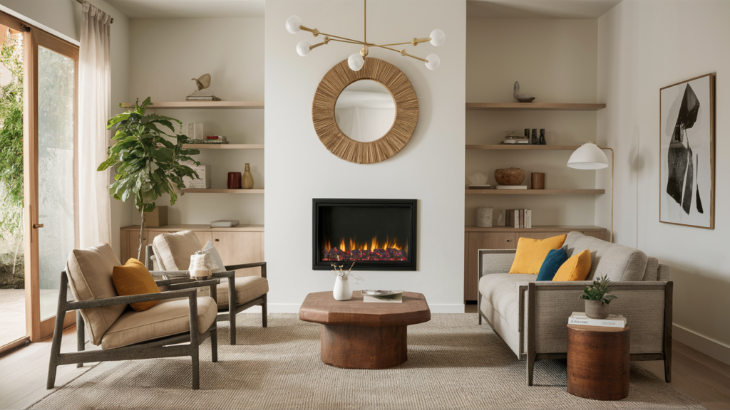 Fireplace With Clean, Simple Lines