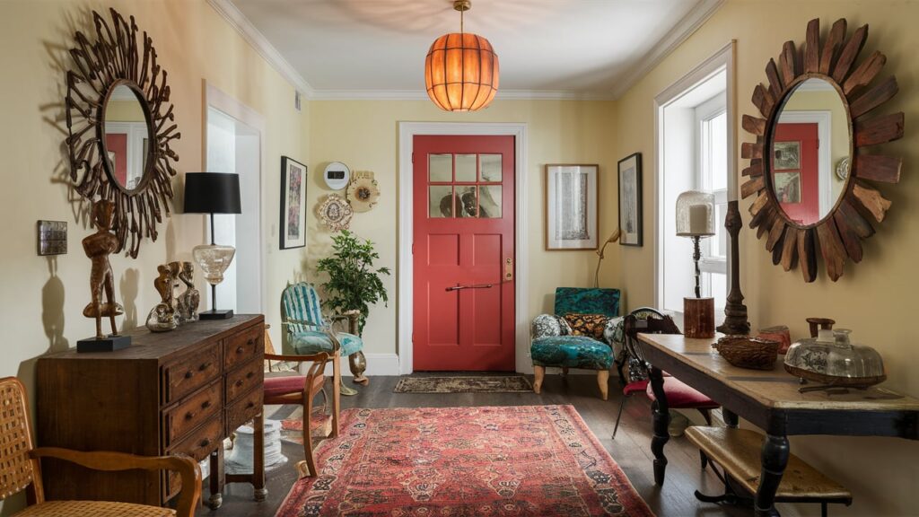 Hall Room With A Mix Of Antique Furniture