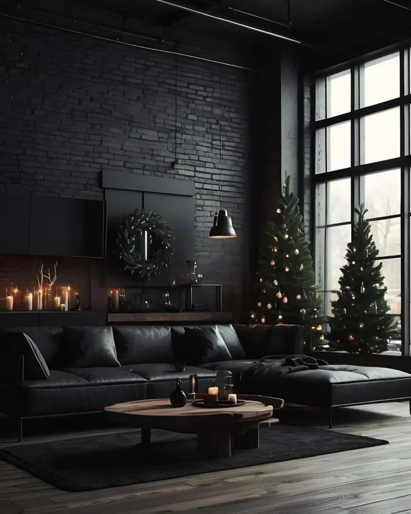 Living Room With A Dark Wood Floor