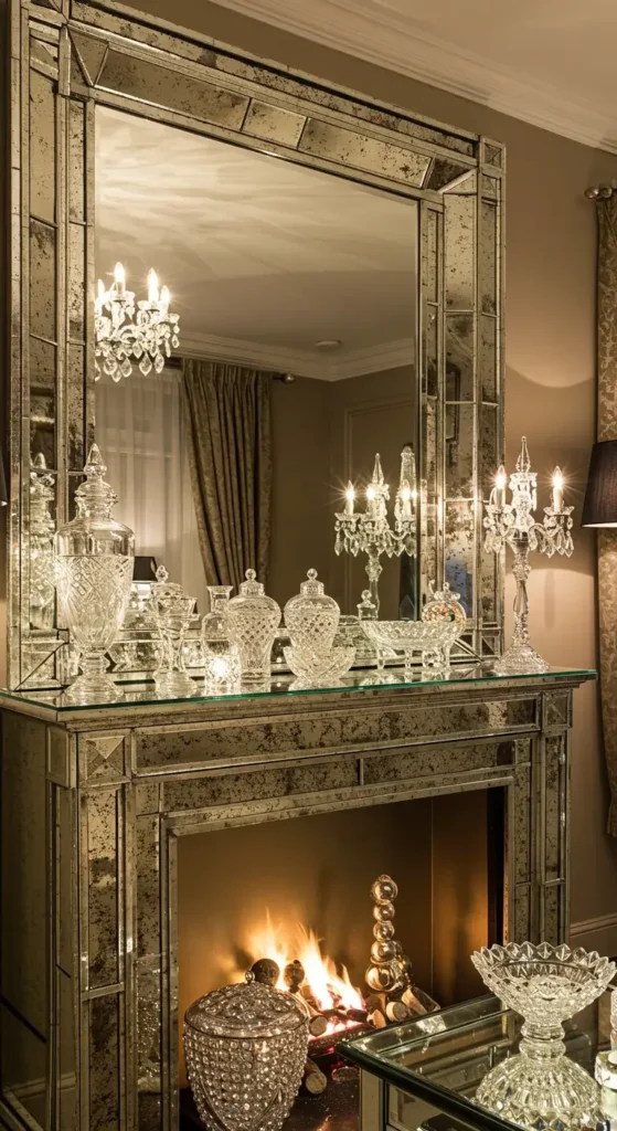 Mirrored Mantle With Reflective Surfaces