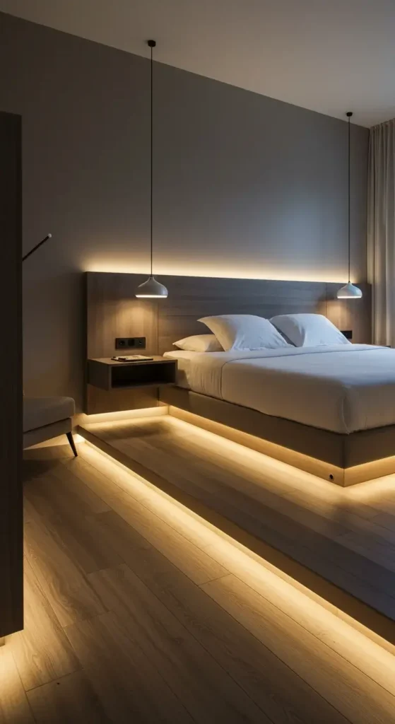 Modern Bedroom With Soft Indirect Lighting