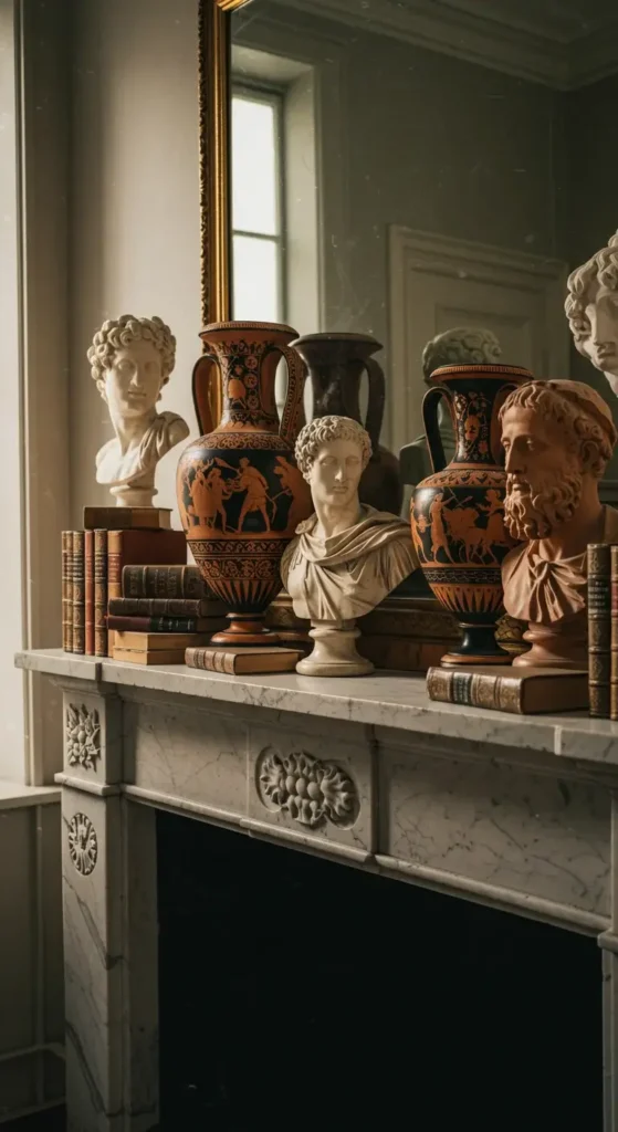 Museum-like Mantle With Classical Bust