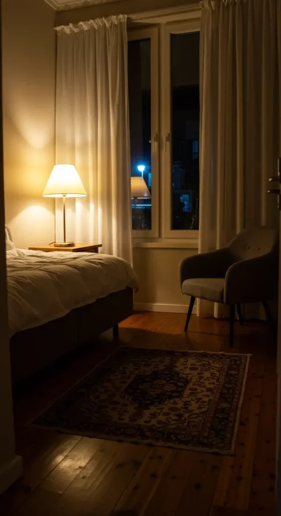 Room With A Warm Bedside Lamp