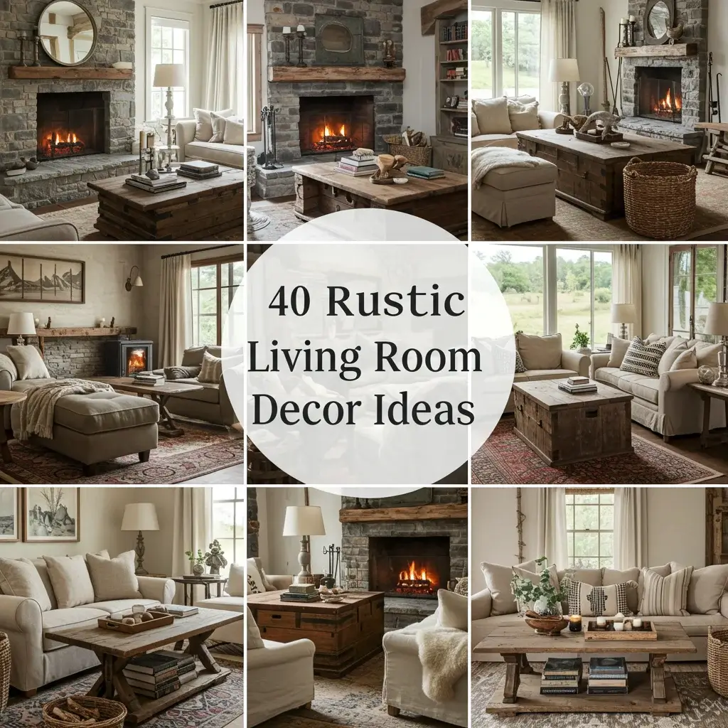 40 Rustic Living Room Decor Ideas