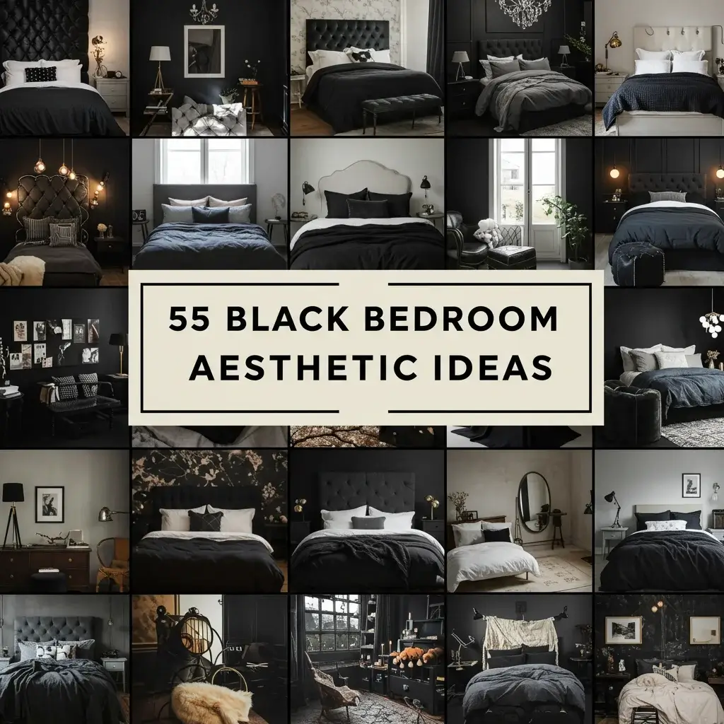 55 Black Bedroom Aesthetic Ideas