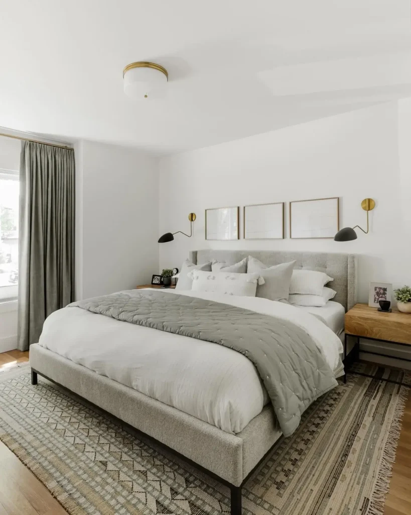 A Bedroom With A Vintage Charm And Warm Wood Details