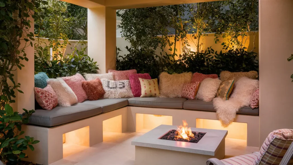 A Cozy And Welcoming Outdoor Oasis, Featuring A Comfortable