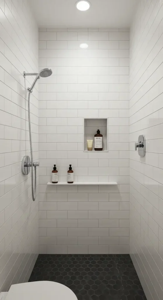 A Small Bathroom Remodel With A Compact Walk-in Shower