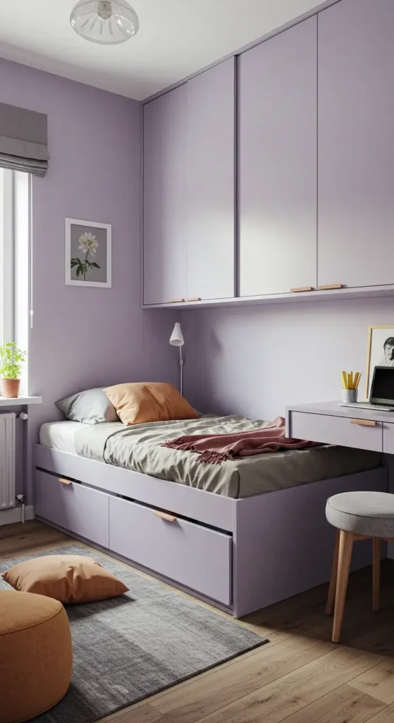 A Small Bedroom With Smart Storage