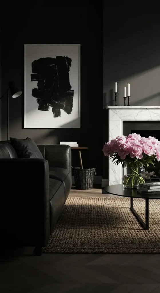 A Sophisticated Monochrome Living Room