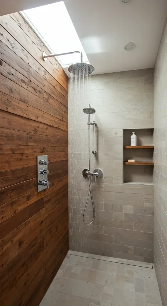 A Sustainable Shower With A Water-saving Rain Showerhead