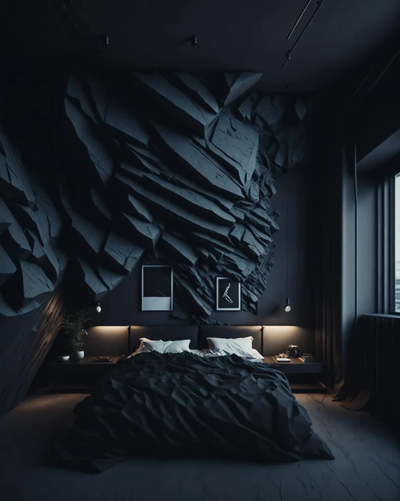 Dark Bedroom With Moody Window View