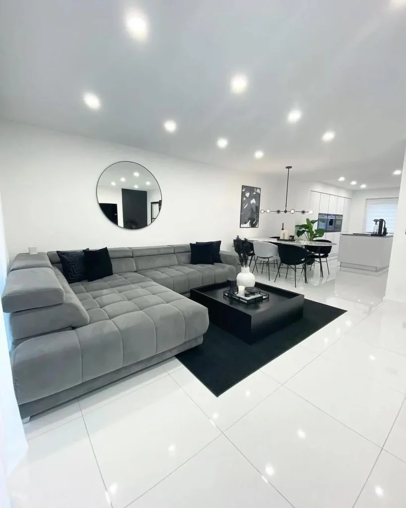 Elegant Monochrome Living Room