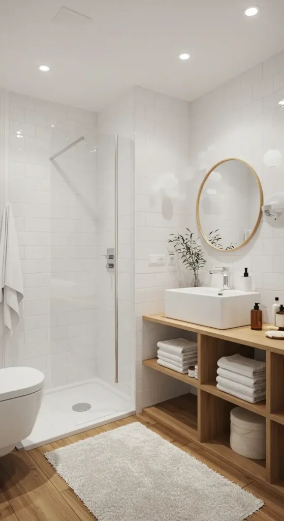 Bathroom With A Built-in Shower Nook