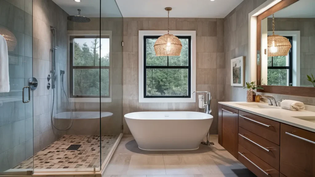 Bathroom With Large-format Tiles