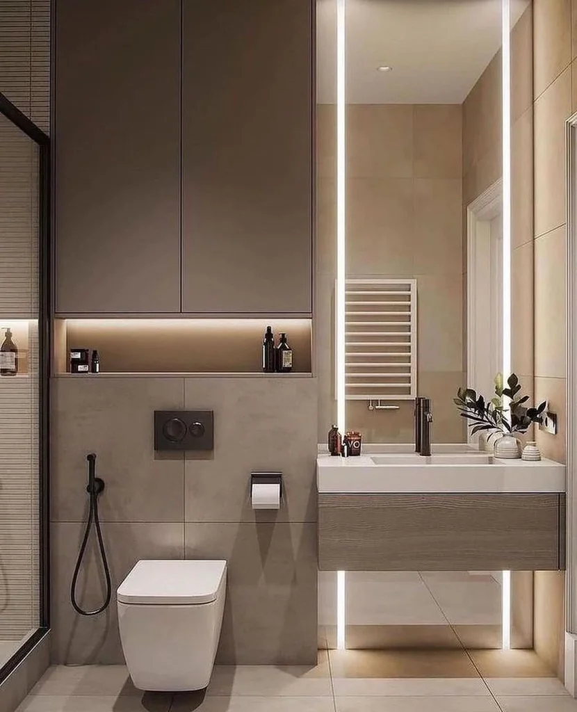 Bathroom With A Small Freestanding Tub And Natural Light