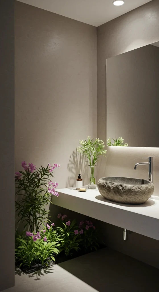 A Zen Bathroom With Neutral Colors