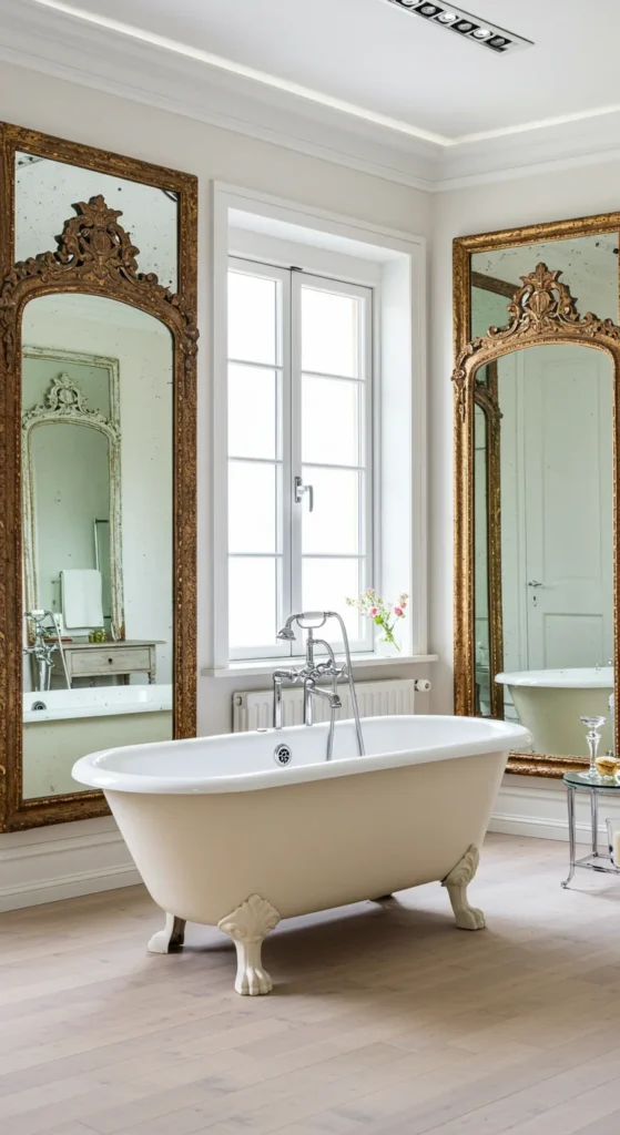 A Freestanding Tub In A Bright, Airy Bathroom