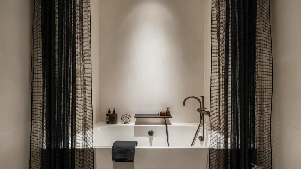 A Minimalist Bathroom Update Features A Sleek