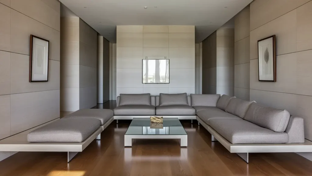 A Sleek And Stylish Modern Living Room With A Minimalist Touch