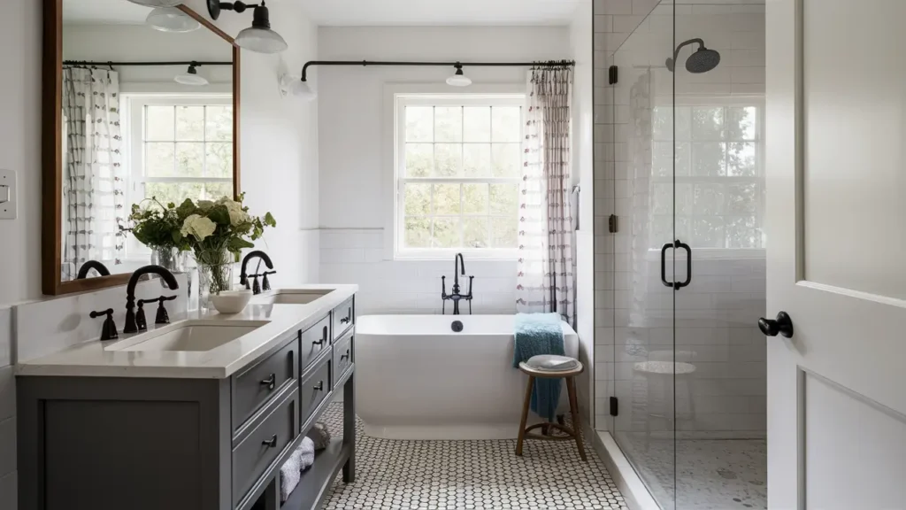 Affordable Bathroom Makeover With Fresh White