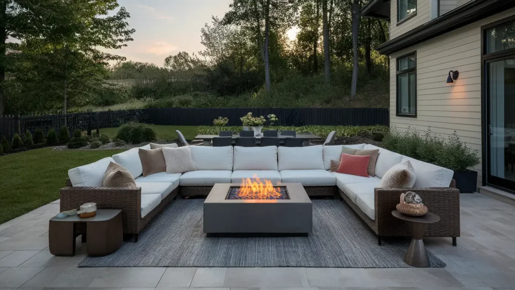 A Sleek Fire Pit For Evening Gatherings