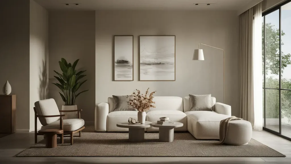 Living Room With A Neutral Color Palette