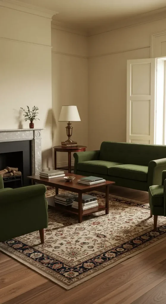 Traditional Living Room With Elegant Furniture