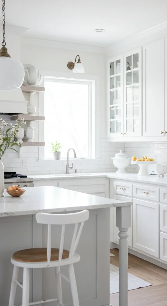White Cozy Aesthetic White Kitchen