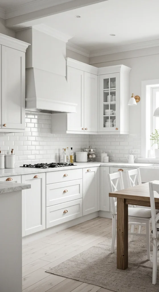 Cozy Aesthetic White Kitchen