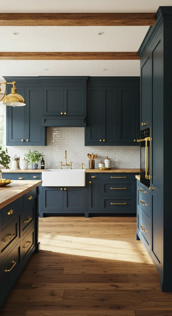 Kitchen With Natural Wood Flooring