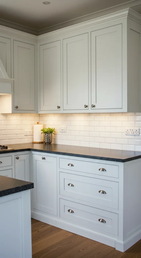 White Kitchen With Warm Under-cabinet Lights